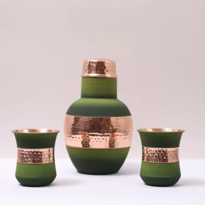 Pure Copper Water Bottle Ayurveda Herbal Copper Water Bottle With Health benefit Very Reasonable Price India Instant Traders - Product Image 1