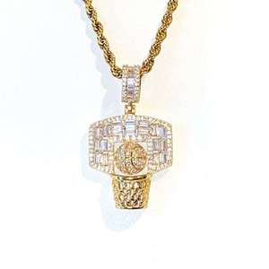 Nuevo Collar con Colgante de Estrella con Diamantes de Imitación en Color Dorado, Estilo Moderno, para Raperos de Hip Hop, Venta al Por Mayor - Product Image 2