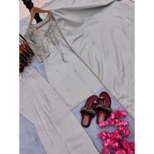 Vestidos de noche de diseñador, parte superior de desgaste de fiesta-Plazzo con Dupatta elegante y elegante - Product Image 2