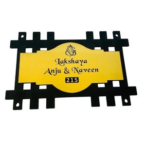 Placa de Identificación Personalizada para Entrada de Casa y Exteriores |   Letrero Personalizado con Nombre para Casa, Oficina y Puerta |   Nombre plano y elegante - Product Image 4