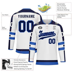 Personalized Ice Hockey Jersey OEM Wholesale USA Buyer Custom Team Hockey Uniform Embroidery Logo Sportswear Bulk 100% - Product Image 6