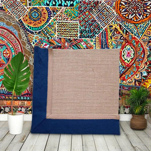 Alfombra de yute hecha a mano exótica, Alfombra tejida Natural ecológica para dormitorio bohemio, sala de estar, decoración del hogar, diseño llamativo duradero - Product Image 4