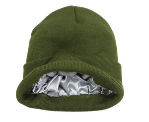 Bonnet d'hiver tricoté personnalisé en gros avec doublure en satin, logo vierge/Personnalisé, bonnet chaud en acrylique de haute qualité - Product Image 5
