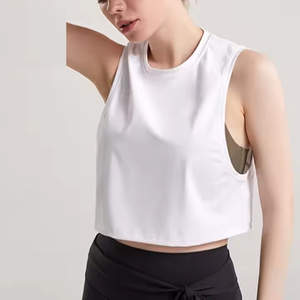 เสื้อกล้ามโยคะสำหรับผู้หญิง ระบายอากาศได้ดี น้ำหนักเบา ไม่มีแขน เหมาะสำหรับออกกำลังกาย ฝึกซ้อม ฟิตเนส วิ่ง  ผู้จำหน่ายชุดออกกำลังกายแบบกำหนดเอง - Product Image 1
