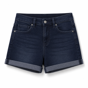 Shorts pour femmes de style streetwear, coupe classique, légers, couleur unie, longueur courte, taille haute élastique, respirants, avec boutons - Product Image 6