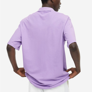 Ropa de golf personalizada con logotipo bordado informal para hombre, ropa de algodón 100%, camisa polo de golf de color sólido para hombre - Product Image 3