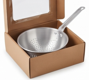 Élégant passoire en acier inoxydable avec long manche – Outil de cuisine en métal durable pour égoutter – Accessoire de cuisine élégant - Product Image 6