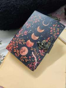 Vintage Handmade Leather <b>Mini</b> Travelers <b>Notebook</b> Custom Diary Saddle Stitched Binding Eco-Friendly Water Color Black Pencil Gift - Product Image 5