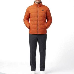 Chaqueta acolchada para hombre, más vendida, cómoda, para invierno, con relleno ligero, cierre de cremallera completa, cuello alto y bolsillos laterales. - Product Image 1