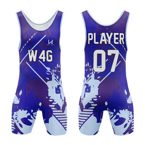 Ropa de Lucha Libre para Hombre, Personalizada con Impresión Digital, Spandex/Poliéster, Transpirable, Ligera, Elástica, de Secado Rápido y Duradera, Estilo Americano - Product Image 3