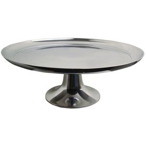 Base redonda decorativa de metal para exhibir pasteles de cumpleaños con un elegante acabado y base de pedestal resistente para mesa de postres. - Product Image 4