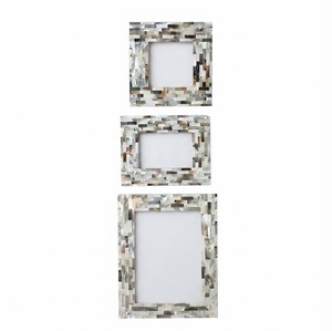 Factory Direct Handmade Mother of Pearl Shell Inlay <b>Picture</b> <b>Frame</b> <b>Vintage</b> Checkered MOP <b>Frames</b> Luxury Wedding Gift Bulk Supplies - Product Image 2