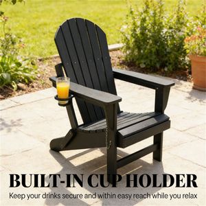 Set di 2 Sedie da Spiaggia Pieghevoli Nere con Cuscini Comodi per Picnic e Vacanze - Product Image 3