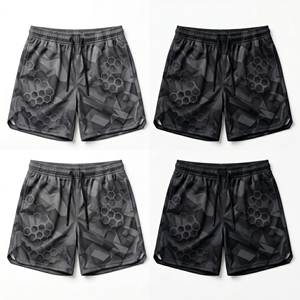 Shorts en maille à motif graphique topographique Cosmic Galaxy Nebula personnalisé pour hommes, shorts d'entraînement de basket-ball par sublimation - Product Image 4