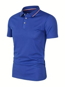 Camisas de Golf Personalizadas para Hombre, de Color Sólido, de Algodón Premium, Transpirables, de Manga Corta, Servicio OEM, para Verano - Product Image 6