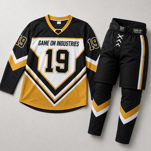 Wholesale Rate Team Wear Sports Manufacturer OEM ODM Custom Made New Trendy Sublimated Ice Hockey Jersey and Pants Sets - Product Image 1