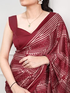Indian Traditional Ethnic Casual Satin Silk <b>Saree</b> in Digital Print for Daily Wear and Festive Function for Women Fancy Outfit - Product Image 3