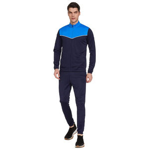 Chándal Deportivo Casual para Hombre en Azul Marino con Bloques de Color, Cierre de Cremallera y Bolsillos Laterales para Otoño - Product Image 2