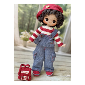 <b>Crochet</b> Sheep Amigurumi Dolls Green Dress Cartoon <b>Plush</b> Keychain Soft 3D Shape Easter Gift - Product Image 3