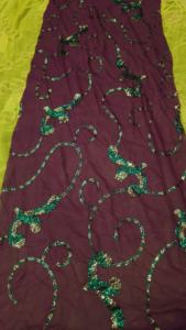 Tela de Georgette Premium con Bordado de Zorros, Diseño Exclusivo, Material para Vestidos con Bordado Intenso para Mujer, Proveedor Mayorista - Product Image 3