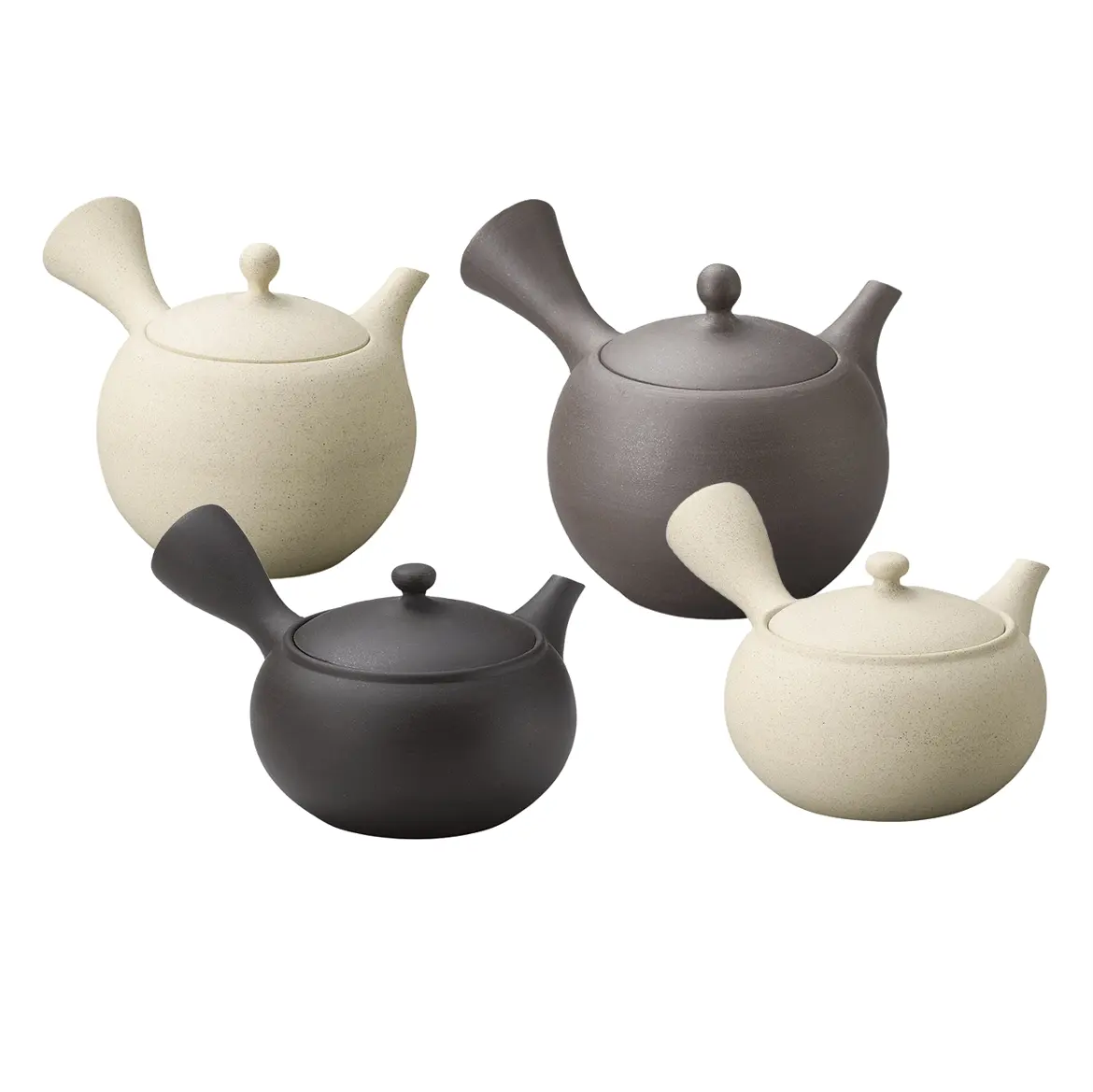 Fijne Moderne Delicate Design Stijlvolle Handgemaakte Kyusu Keramische Theepot Japanse Stijl Gemaakt In Tokoname City Japan