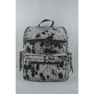 Sac à dos unisexe en cuir de vachette imperméable de style bohème fait à la main avec fermeture à glissière - Product Image 1