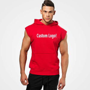 Custom Men Winter Gym <b>Hoodies</b> 100% Cotton Fleece <b>Sleeveless</b> Pullover Quick Dry Customizable Colors & Sizes - Product Image 6