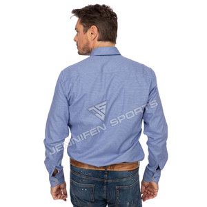 Camisas casuales de manga larga para hombre, a cuadros azules y blancos, ajustadas, estilo bávaro, camisas de vestir, camisa bávara para hombre - Product Image 6