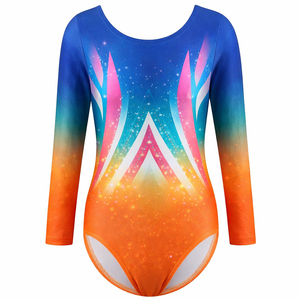 Maillot de Gimnasia Metálico Personalizado para Adultos, Manga Larga, Poliéster, Cierre con Lazos, Ropa de Ballet y Gimnasia para Niñas - Product Image 5
