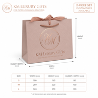 Sac cadeau en papier de luxe avec logo personnalisé en feuille d'or rose, sac d'emballage pour le shopping rose poudré crème avec nœud en ruban