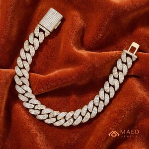 Bracelet gourmette cubaine Miami en or avec moissanite, bijou de mode pour usage quotidien, idéal pour les acheteurs de style Miami et Chicago - Product Image 4