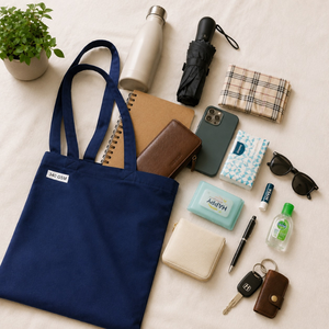 Stylish Letter Pattern Canvas Tote <b>Bag</b> with Rope Handle Fashionable Design for Shopping Use - Product Image 4