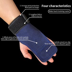 Logo Support Gym Palm Grip With OEM High Quality 2026 Adjustable Neoprene Fingerless Palm Grips for Exercise with Custom - Product Image 4