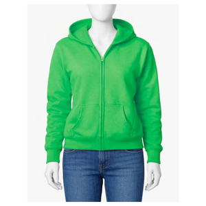 Sweat-shirt unisexe surdimensionné à capuche zippé haut de gamme, épais, avec broderie sur l'épaule et impression personnalisée pour l'automne, avec logo personnalisé - Product Image 3