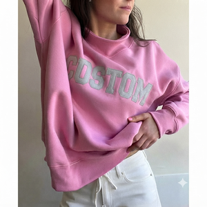 เสื้อสตรีทแวร์ผู้หญิง คอเต่าทรงโอเวอร์ไซส์ ผ้าคอตตอนฟลีซหนานุ่ม ทรงโอเวอร์ไซส์  รับผลิตเสื้อผ้าตามสั่ง - Product Image 1