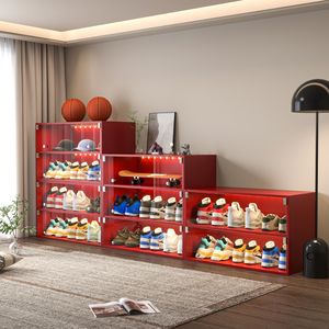 Mobiletto Portascarpe Moderno Illuminato a LED RGB per Sneakers - Design Salvaspazio - Product Image 3