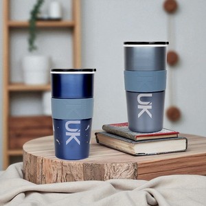 แก้วเก็บความร้อน/เย็น IKUK IKTB-600 ขนาด 20 ออนซ์/600 มล. ผนังสองชั้น ด้านในเคลือบพอร์ซเลน ด้านนอกสแตนเลสสตีลสุญญากาศ เก็บอุณหภูมิได้นาน 4-6 ชั่วโมง (ร้อน) / 8-10 ชั่วโมง (เย็น) - Product Image 1