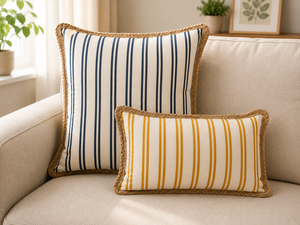 100% Linen Printed Cushion <b>Cover</b> | Luxury Decorative Throw Pillow <b>Cover</b> for <b>Sofa</b>, <b>Bed</b> & Living Room - Product Image 4