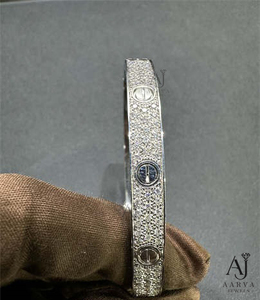Brazalete Ancho de Plata con Cadena y Eslabones de Moissanita, con Microincrustaciones, Joyería de Moda, Regalo - Product Image 2