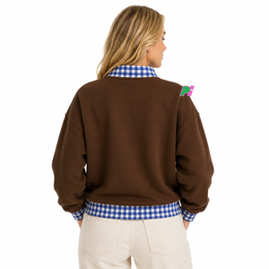 Sweat-shirt surdimensionné à col montant personnalisé OEM ODM, 100 % coton molletonné, streetwear, écologique, anti-boulochage, vêtements automne hiver printemps - Product Image 3