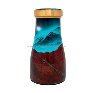 Bouteille de chambre en cuivre pur de qualité supérieure 1100 ML Himalaya Meena Print Design Anti-fuite Ayurvédique Drinkware Pot en cuivre - Product Image 6