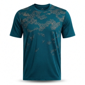 Camisetas Formales Extra Grandes para Hombre, Transpirables, de Poliéster/Algodón, Cuello Redondo, Manga Corta, Secado Rápido, Tejido de Punto, Color Sólido, Precio al por Mayor - Product Image 5