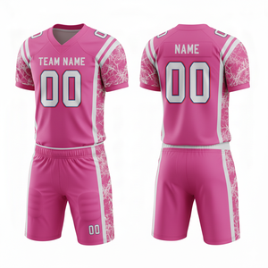 Conjunto Personalizable de Camiseta y Pantalones Cortos de Fútbol Americano con Posición para Logotipo Frontal - Product Image 4