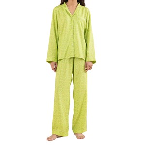 Precio al por mayor OEM: Top de pijama térmico transpirable de manga larga hasta la rodilla para mujer, talla grande, 100% algodón, ideal para primavera. - Product Image 3