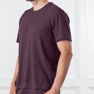T-shirt pour homme en bambou à manches courtes, t-shirts pour homme durables, t-shirt ajusté, t-shirt bio pour homme à col rond - Product Image 3