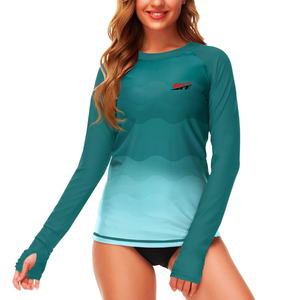 Camiseta de manga larga para mujer con protección UV, para surf, deportes acuáticos y gimnasio, para fitness y deportes acuáticos. - Product Image 1