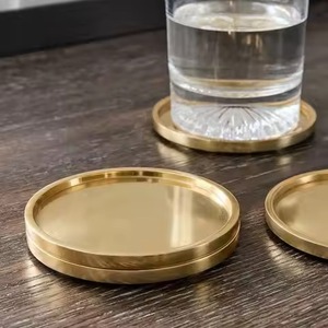 Premium Collection Metal Coasters Set Elegant Beverage <b>Protectors</b> for Wedding <b>Table</b> Restaurant Hotel Bar Party - Product Image 5