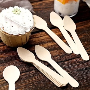 Cuillère en bois de bouleau premium 155 mm, vaisselle jetable écologique pour desserts, glaces et services de restauration à emporter 2026 - Product Image 4