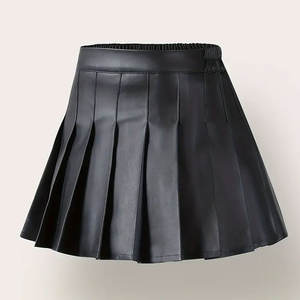 Falda de cuero PU para mujer, falda lápiz de cintura alta, falda midi ajustada a la moda para damas - Product Image 1