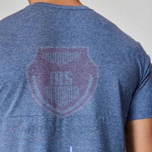 T-shirt de course pour homme, coupe ajustée, tricoté, respirant, style sportif, manches courtes - Product Image 3